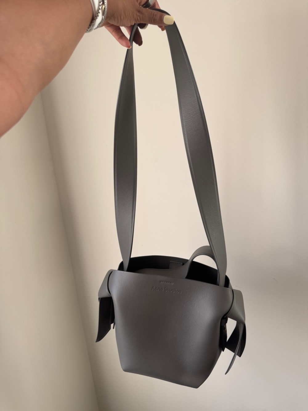 Acne Studios Dark Gray Musubi Bag Mini - Picture 4 of 5